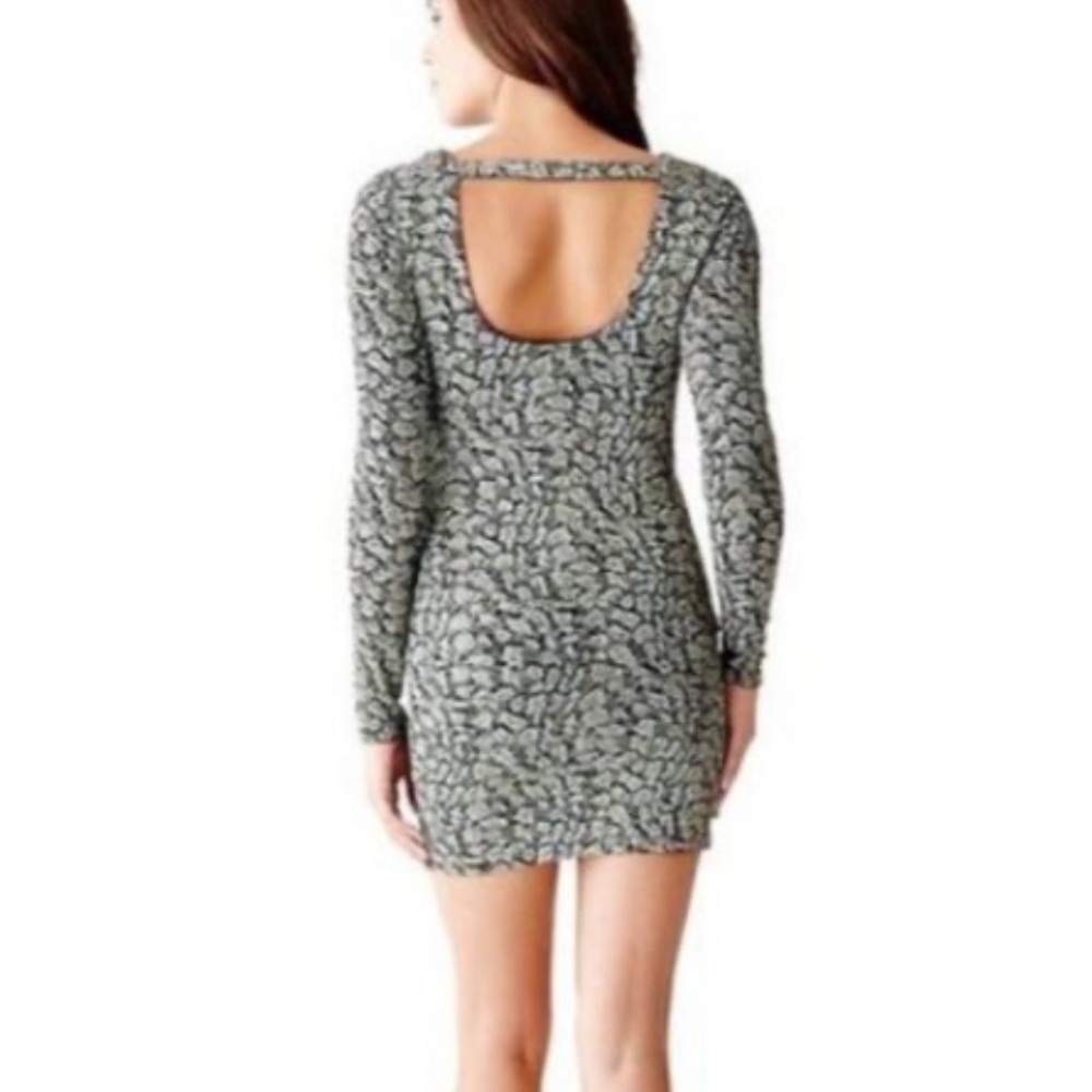 Guess Aissa Sparkly Gold and Black Leopard Dress Size Small